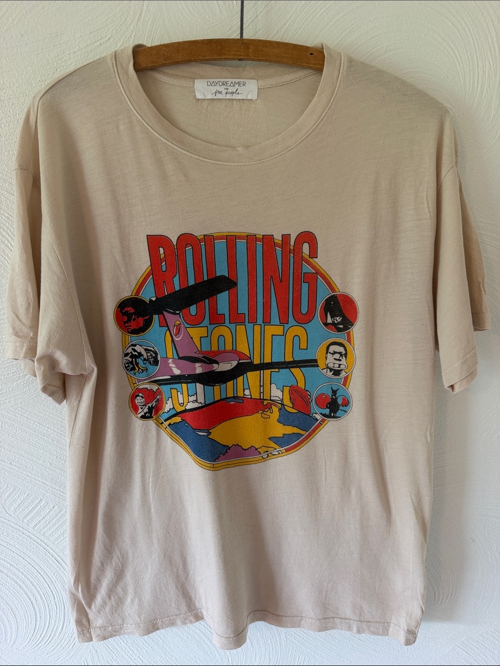 Daydreamer for Free People Rolling Stones Around the World Tee. Size Small.